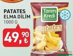 TARIM KREDİ PATATES ELMA DİLİM 1000 G TARIM KREDİ PATATES ELMA DİLİM 1000 G